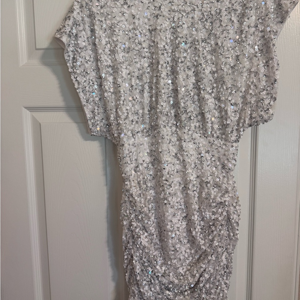 JAYGODFREY White Sequin Dress